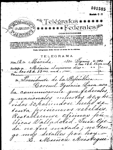 imagen del telegrama 1585
