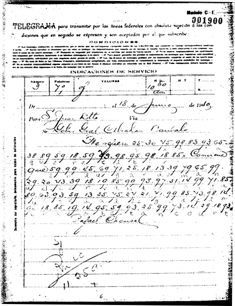 imagen del telegrama 1900